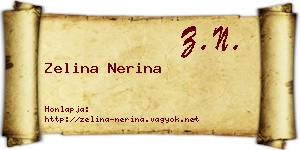 Zelina Nerina névjegykártya